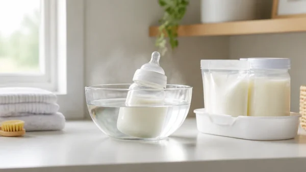 How long can breast milk sit out after warming shown with a sealed bottle warming safely in water